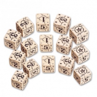 Dadi - 15 dadi d6 battle american - beige/black