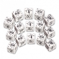Dadi - 15 dadi d6 battle american - white/black