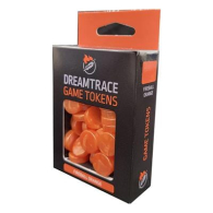 Dadi - 40 marbeled game tokens: Fireball orange