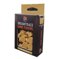 Dadi - 40 marbeled game tokens: Leatherwork tan