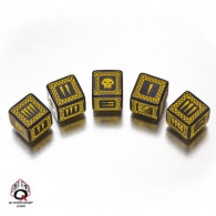 Dadi - 5 dadi d6 battle orc - black/yellow