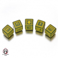 Dadi - 5 dadi d6 battle orc - green/yellow
