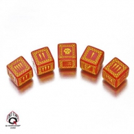 Dadi - 5 dadi d6 battle orc - red/yellow