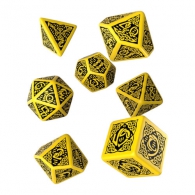 Dadi - 7 dadi poliedrici celtic - yellow/black