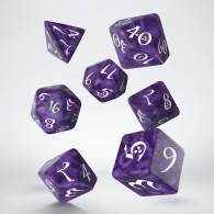 Dadi - 7 dadi poliedrici classic rpg- lavender/white