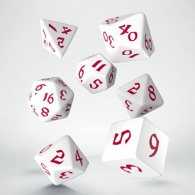 Dadi - 7 dadi poliedrici classic - white/red