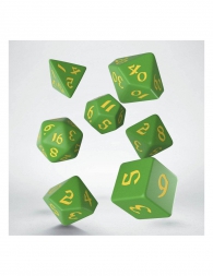 Dadi - 7 dadi poliedrici classic - green/yellow
