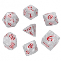 Dadi - 7 dadi poliedrici classic - pearl/red