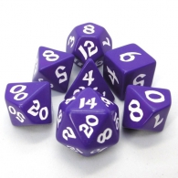 Dadi - 7 dadi poliedrici classic - purple/white