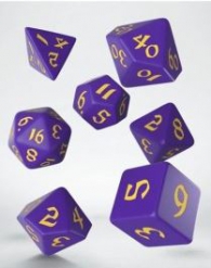 Dadi - 7 dadi poliedrici classic - purple/yellow