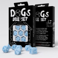 Dadi - 7 dadi poliedrici dogs - max - powder blue/blue
