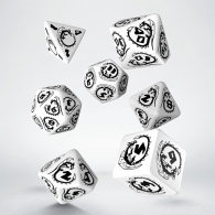 Dadi - 7 dadi poliedrici dragons - white/black