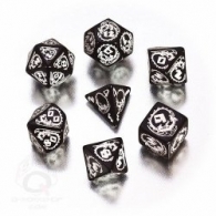 Dadi - 7 dadi poliedrici dragons - black/white