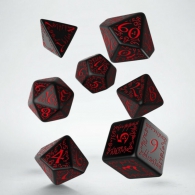 Dadi - 7 dadi poliedrici elvish - black/red
