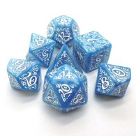 Dadi - 7 dadi poliedrici elvish - glacier/white