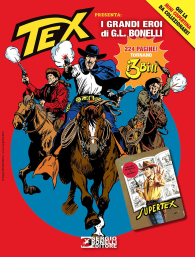 Fumetto - Avventura magazine n.10: I grandi eroi di g.l.bonelli - tornano i 3 bill - cover b - mini copertina supertex n.5