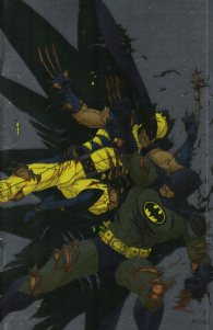 Fumetto - Deadpool/batman - variant cover: Incentive foil logan & cavaliere oscuro di miller