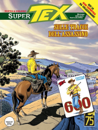 Fumetto - Tex - super n.19: Cover b - sulle tracce dell'assassino - mini copertina tex 600