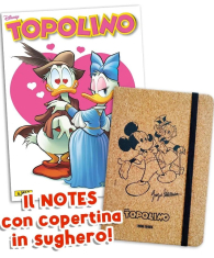 Fumetto - Topolino n.3612: Taccuino con copertina in sughero