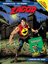 Fumetto - Zagor - speciale n.36: Cover b - i predoni del nord - mini copertina zagor 44
