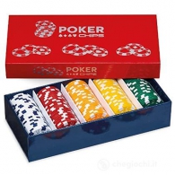 Gioco - Box poker chips: 125 fiches - 11.5g