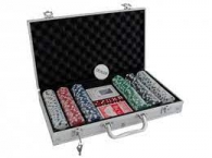 Gioco - Box poker - valigetta alluminio: 300 fiches - 11.5g