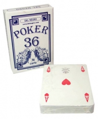 Gioco - Carte da gioco - poker: 36 carte - retro blu