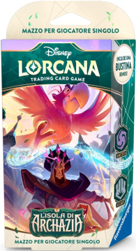 Mazzo lorcana - l'isola di archazia - starter set: Ametista/acciaio - iago/jafar