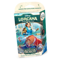 Mazzo lorcana - l'isola di archazia - starter set: Rubino/zaffiro - belle/la bestia
