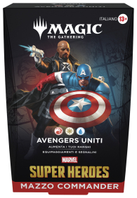 Magic - Mazzo commander - marvel super heroes: Avengers uniti - rosso/bianco/blu