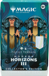 Magic - Mazzo commander collector - orizzonti di modern III: Tricky terrain - verde/blu