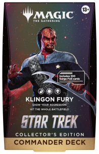Mazzo commander collector - star trek: Furia klingon - bianco/nero/rosso - english