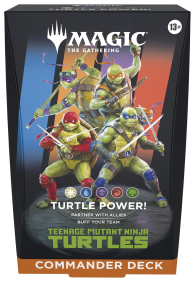 Mazzo commander teenage mutant ninja turtles: Turtle power! - bianco/blu/nero/rosso/verde - english  