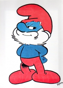 Quadri - Grande puffo: Tela - 24x30 cm
