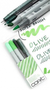 Scrittura e Disegno - Copic - ciao - doodle pack green