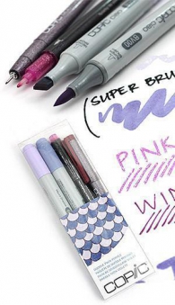 Scrittura e Disegno - Copic - ciao - doodle pack purple