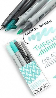 Scrittura e Disegno - Copic - ciao - doodle pack turquoise