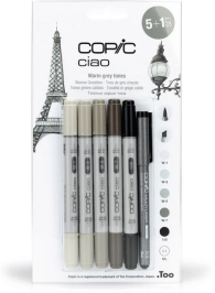 Scrittura e Disegno - Copic - ciao - toni di grigio 2 - set 5+1 