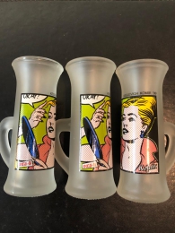 Tazza - Bicchieri wodka keglevich komix '99: Set 3 pz